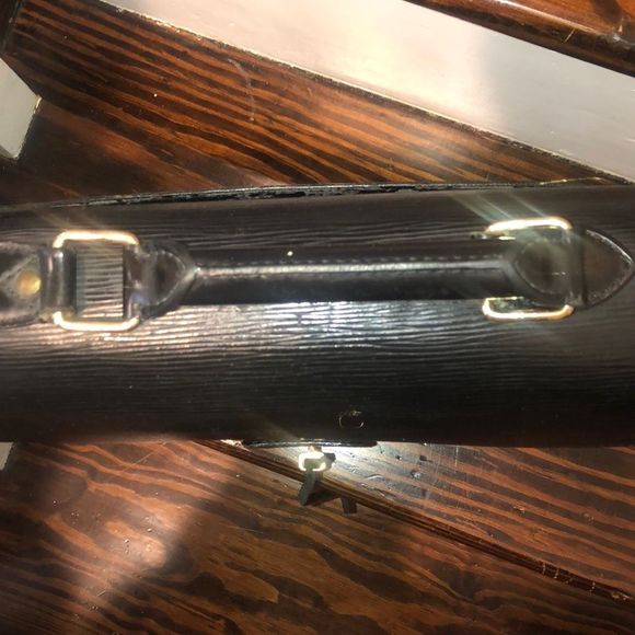 LOUIS VUITTON Black EPI Leather Serviette Ambassador Briefcase Tote Bag & Key - Picture 5 of 17